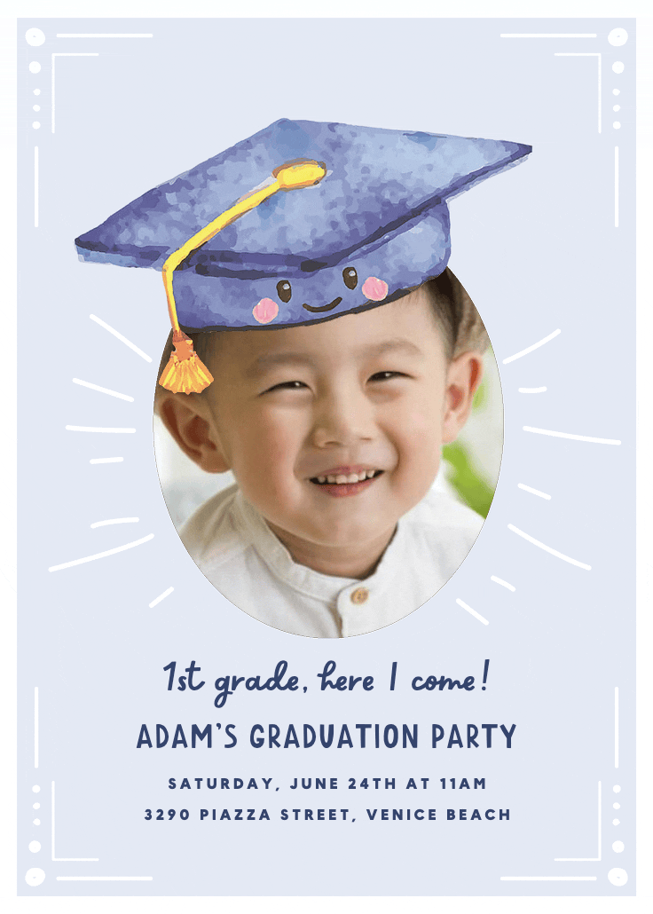 Small yet mighty - graduation party invitation